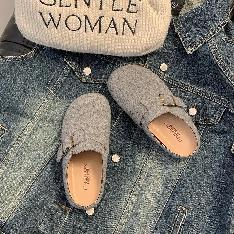 

Platform Birkenstocks women s bag head half slippers new spring women s shoes lazy one pedal single shoes loafers 40