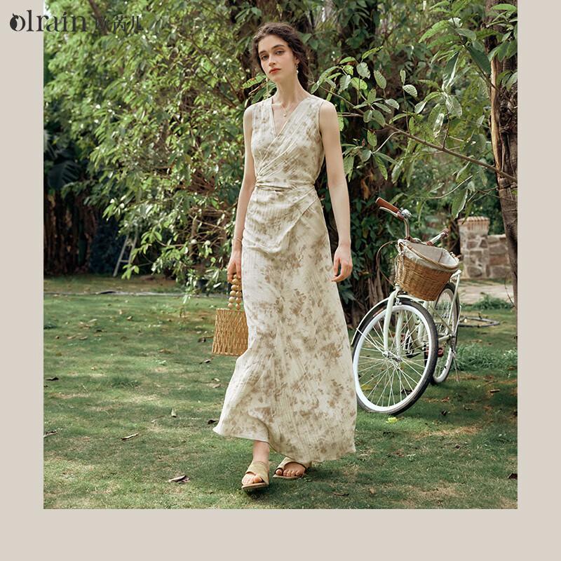 

Olrain French Floral Midi Dress M