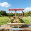 Natural Bird Perches Wooden Desk Parakeet Toy Cockatiel Enrichment Toys For Macaw Conure Budgies Pet Parents Animal Lovers