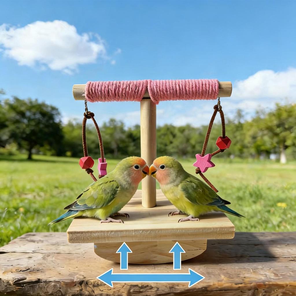 Natural Bird Perches Wooden Desk Parakeet Toy Cockatiel Enrichment Toys For Macaw Conure Budgies Pet Parents Animal Lovers