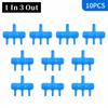 10Pcs Plastic Aquarium Air Splitter 4/5/8mm Oxygen Gas Diverter  for Fish Tank Air Pump Oxygenation