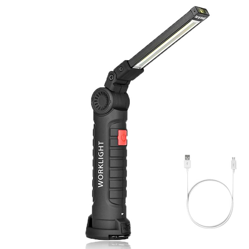 1/2/4 Stück Magnetische COB LED Taschenlampe Tragbares USB Wiederaufladbares Arbeitslicht Hängelampe mit Eingebauter Batterie Camping-Fackel