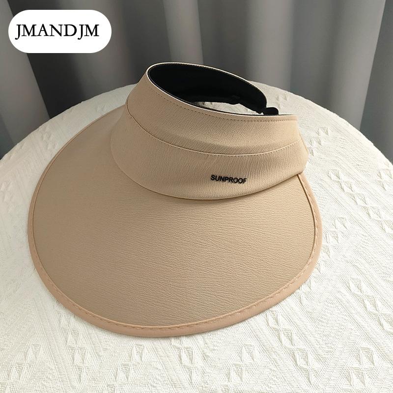 Sommer Vinyl Hut mit breiter Krempe Sonnenschutz Sonnenhut Kinder Outdoor Mode vielseitig koreanische Version faltbar leerer Oberteil Sonnenhut