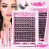 Dichtes Einzel-Cluster C-Song Falsche Wimpern Set 14-18mm Natürlicher Schwung DIY Segmentierte Wimpern