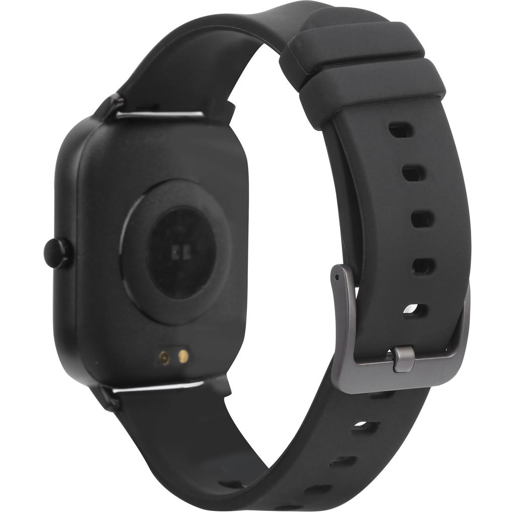 Silikon-Uhrenarmband Smart-Sportuhr Gesundheitsüberwachung Schrittzähler intelligentes Armband Schwarz