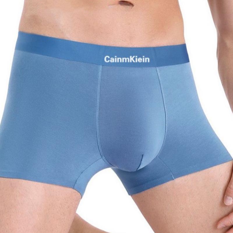 Men Boxers Mid Waist Letter Pattern Panties Soft Breathable U Convex Quick Dry Men Underpants Underwear