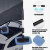 Glass Cleaner Wiper, Windshield Cleaning Tool, Microfiber Window Cleaner With Extendable Handle, Auto Glass Wiper Kit (Blue Square)