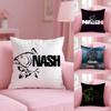 Nash Fishing logo Pillow Case Soft Plush Fabric Double-Sided Printed Cushion Cover Warm Winter Sofa Pillow Case