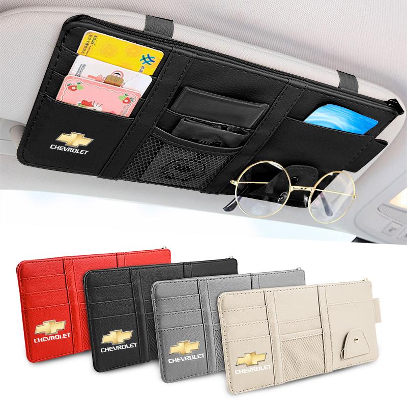 Auto Sonnenblenden Organizer Box Mehrzweck Aufbewahrungstasche Für Chevrolet Corvette Montana TrailBlazer Silverado Traverse Camaro