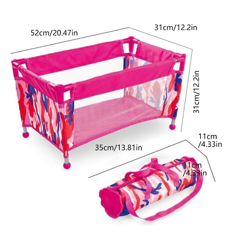 Lightweight Kids Bed Foldable Doll Crib for Children’s Imagination and Creativity Development