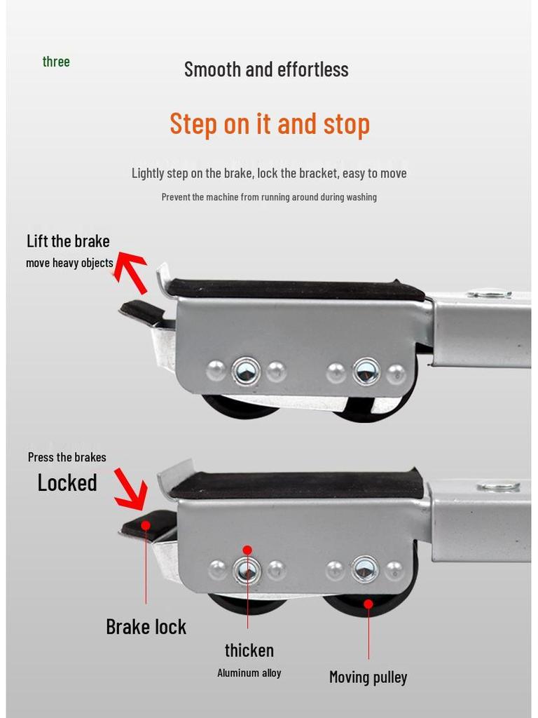 Justerbart mobilt underrede för tvättmaskiner och möbler