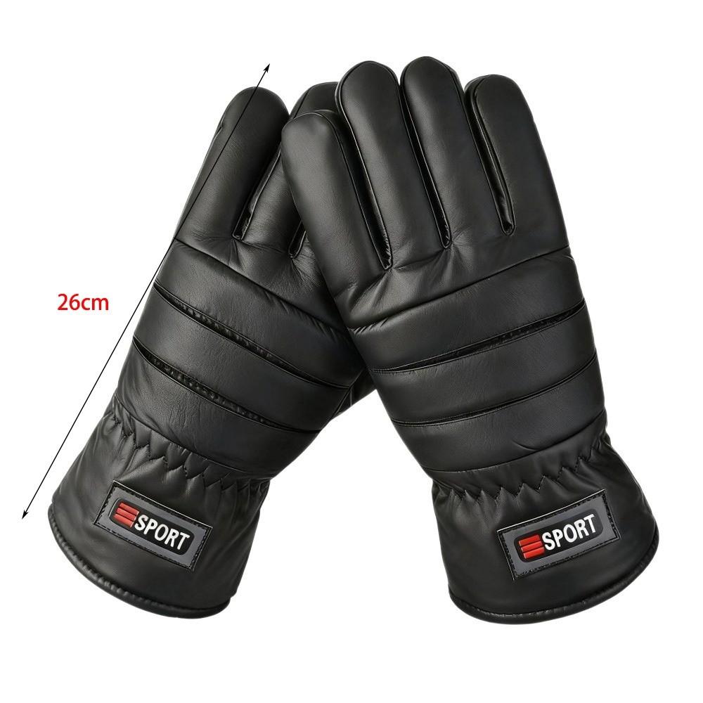 New PU Gloves Windproof Coldproof Warm Gloves Warm Skiing Gloves Gift