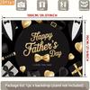 2D Happy Father's Day Backdrop Black Gold Tuxedo Photography Background Banner