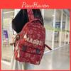 Pattern Print Bear Backpack With Nylon Construction Ergonomic Air Cushion Straps