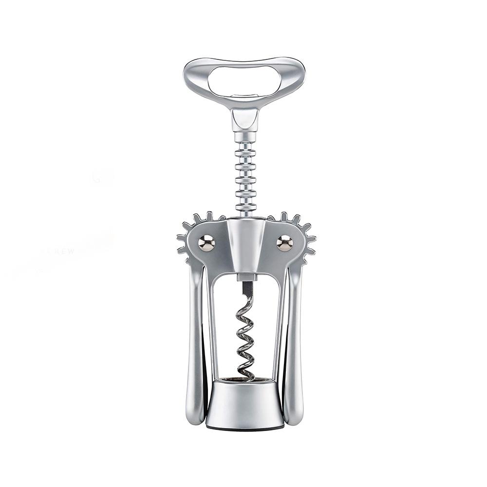 

Многофункциональный штопор Wing Corkscrew, открывалка для винных бутылок и приспособление для извлечения пробок для красного вина и пива серебряный