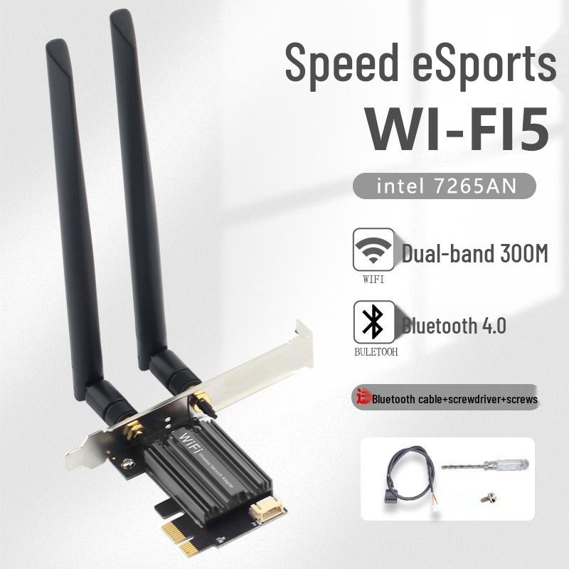 Intel Desktop 7265AN Dual-Band 2.4/5G PCIe Network Card with Bluetooth 4.0