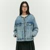 Ebm Round Neck Denim Trucker Jacket Emp2Djk010