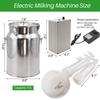 10L Vakuumpumpe Elektrische Ziegenmelkmaschine 220V Pulsierende Melkmaschine für Rinder Edelstahl Melkeimer