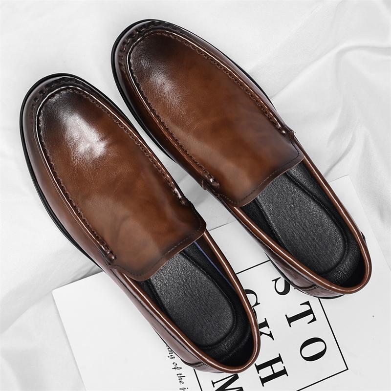 Fashion New Handmade Leather Loafers Soft Mens Slip-on Flats New Arrival Male Casual Shoes Outdoor Men Driving Footwear Business Shoes