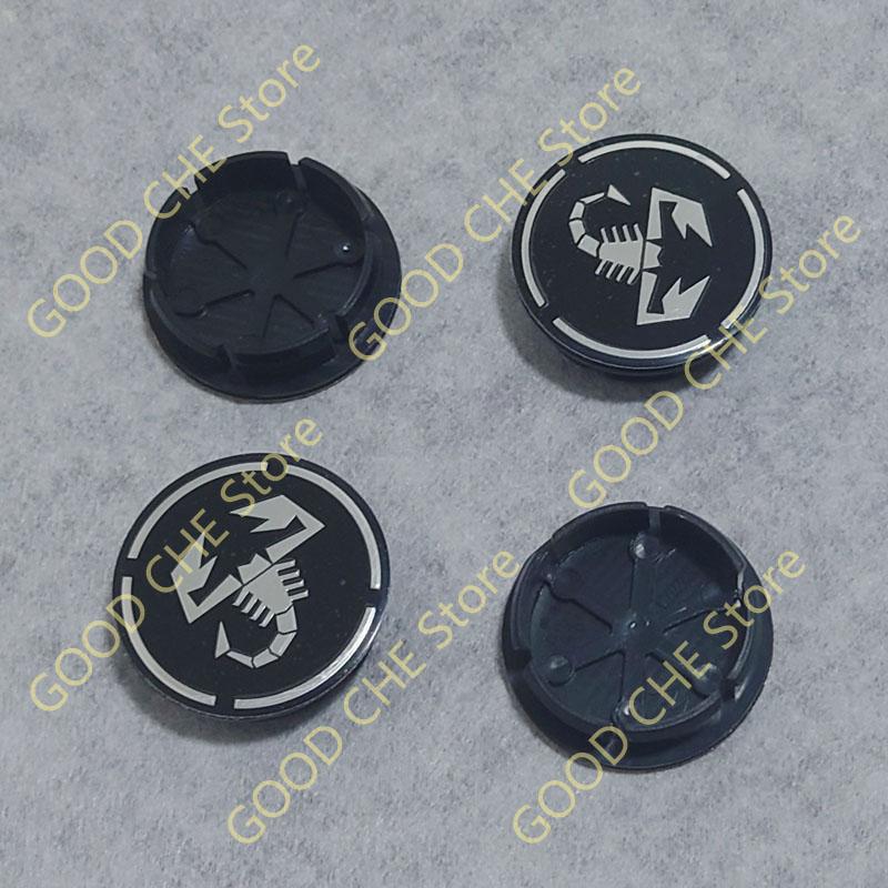 4pcs 50mm For Scorpion Abarth 5CC 1100 500 595 Alloy Auto Wheel Rim Center Cap Cover Hub Dust-proof Covers Styling Accessories