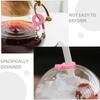 Hanging Straw Charm Silicone Cup Pendant Keychain Accessory Reusable Drinkware Charm Silicone Texture for Beverage