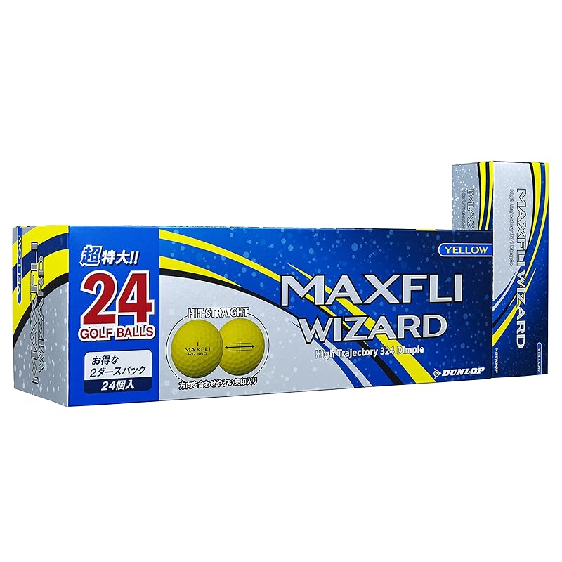

DUNLOP dunlop golf ball max fly wizard 2021 model 1 box (24 pieces) yellow