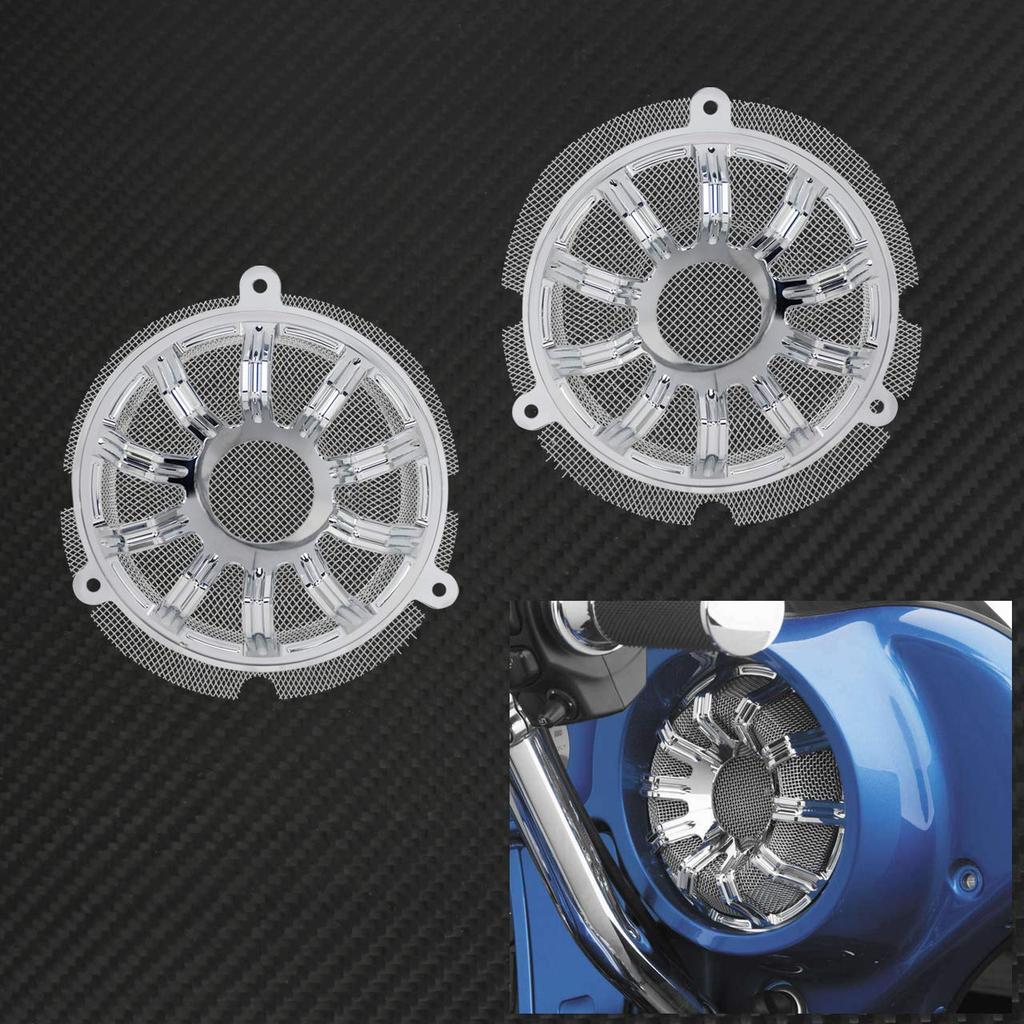 HDBUBALUS Harley Motorcycle Horn Cover Speaker Cover for Harley Touring Electra Glide Street Glide