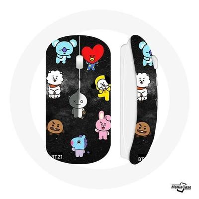 Draadloze Muis - BTS - BT21 - Meerkleurig - Wifi USB-stick - Compatibel met Mac en PC
