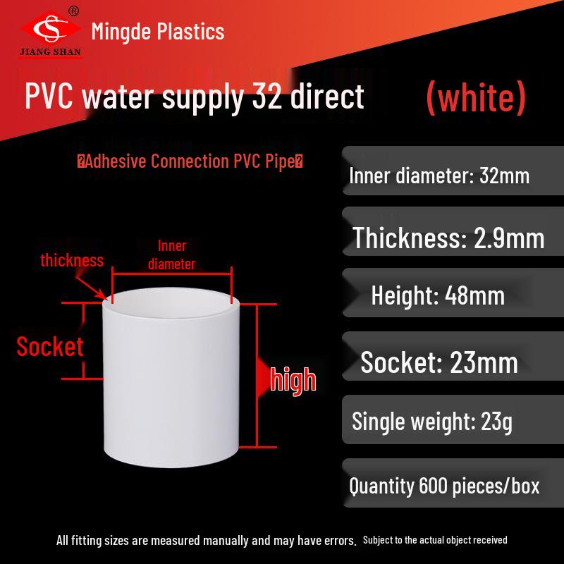 PVC Two-Way Straight Pipe Clamp for Water Supply Fittings