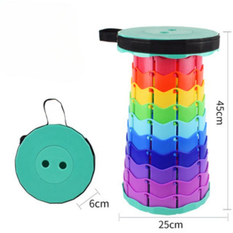 

Уличный дорожный телескопический стул, портативный стул, регулируемый телескопический стул, табурет для переобувания, телескопический складной стул для зелёный