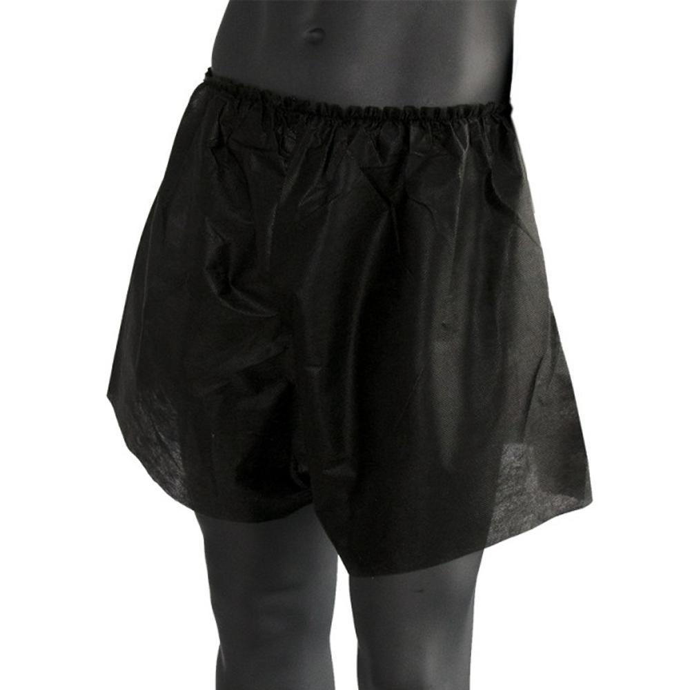 Disposable Boxer Shorts Black For Spa Treatments Non-woven 1 Piece