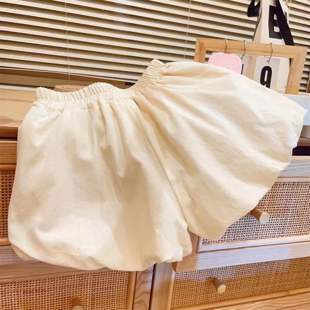 Girls Summer Cute 3D Bunny Drawstring Top And Bud Shorts Two Piece Set Trendy Kids Outfit