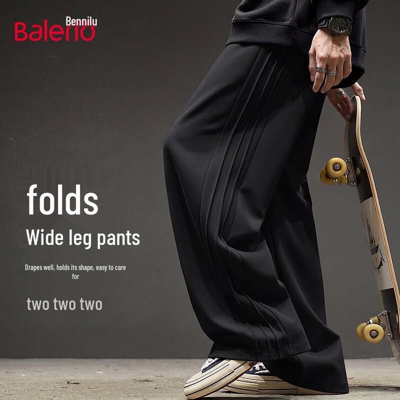 

Мужские повседневные брюки Baleno со складками, широкие, прямые XL