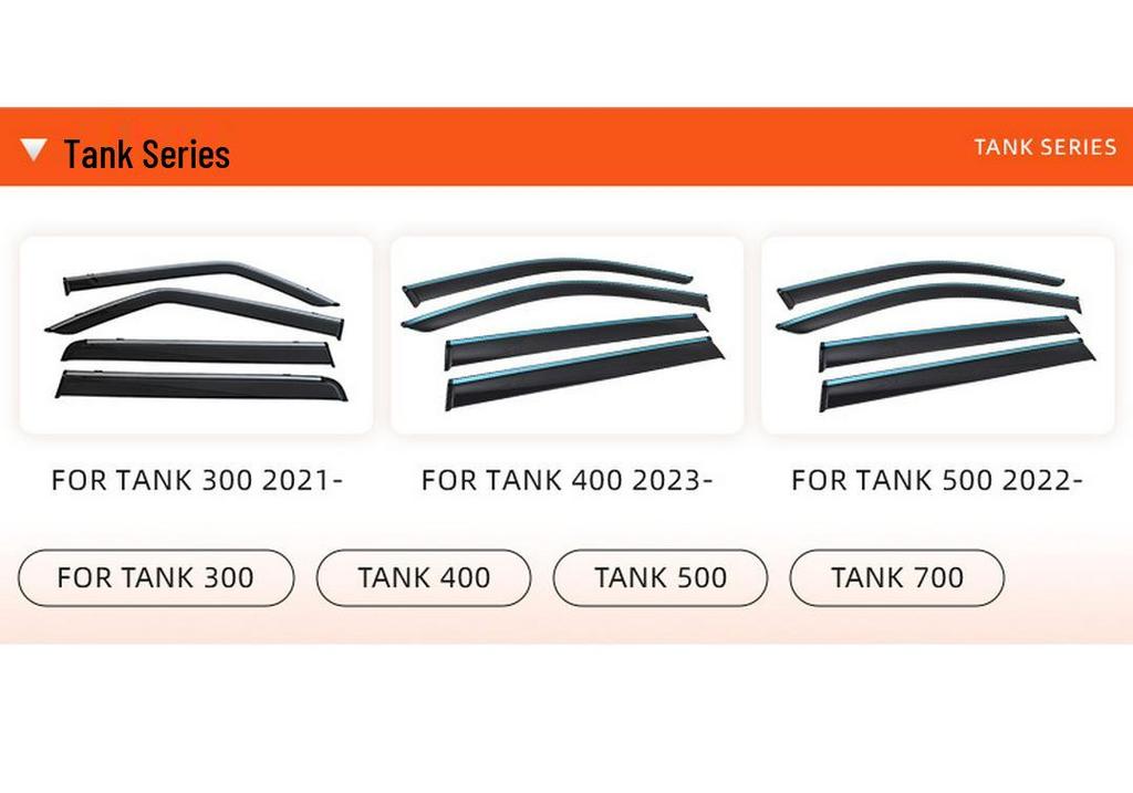 BYD Song Car Rain & Sun Visors - Injection Molded Window Shields for Exterior Modification