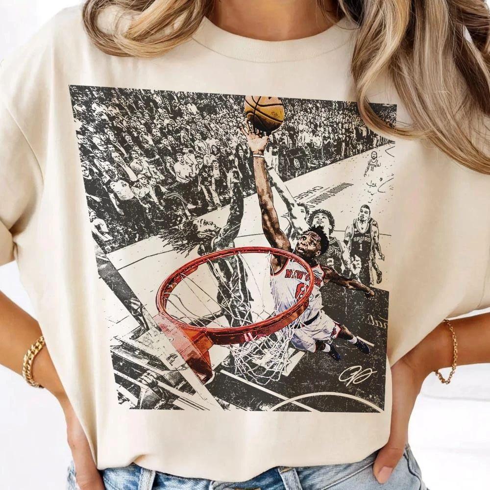 OG Anunoby Graphics Print Tee 2026 Summer New Fashion Tshirt Men s Knicks Basketball Retro Streetwear Tshirt Unisex L