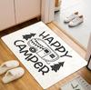 Life Is Better At The Campsite Doormat Retro RV Camping Print NonSlip Washable Floor Mat for Front Door Camper Decor