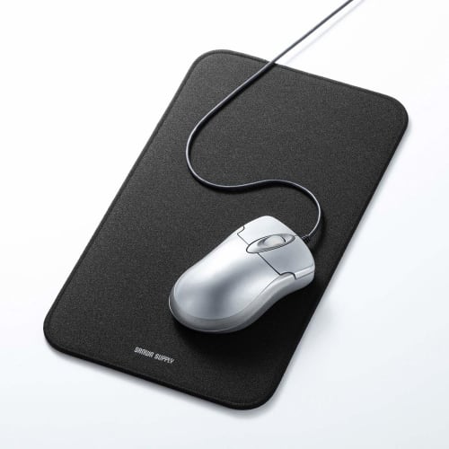 Sanwa Supply Mouse Pad Cushion M Size Wrist Rest Medium Simple Black MPD-NS4-M