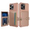 ZM03 For iPhone 16 Pro Max Case with Card Holder PU Leather+TPU Phone Back Cover