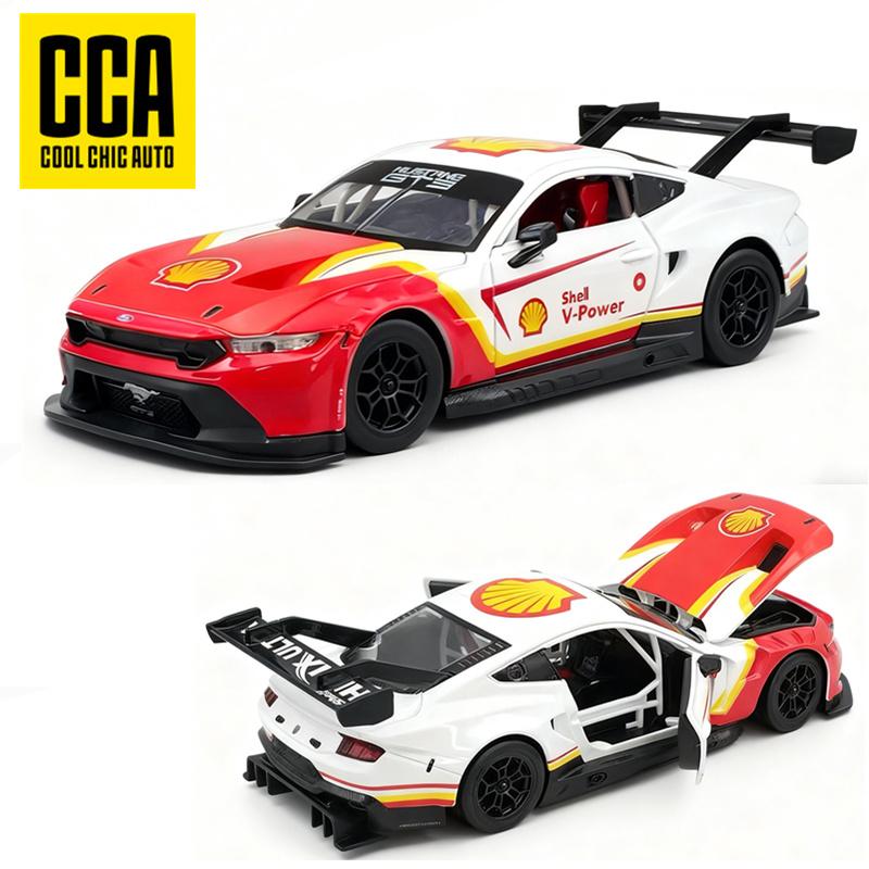 1:24 Ford Mustang GT3 #64 Alloy Track Racing Car Model Diecasts Metal Muscle Sports Car Vehicles Model Sound Light Kids Toy Gift