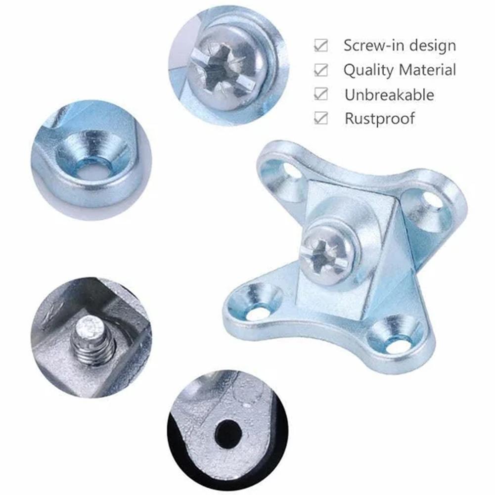 10pcs Zinc Alloy Corner Code Right Angle L-Shaped Support Connector With Screw Furniture Angle Bracket For Chairs Tables