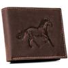 Herrplånbok i läder N992-CHM-HORSE-BL BRUN