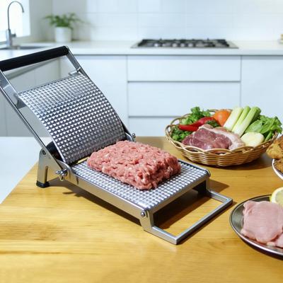 Tendeur de viande manuel en acier inoxydable, Presse à steaks, Outil à pince pour aplatir le poulet, le bœuf, Gadget de cuisine essentiel pour le barbecue à la maison