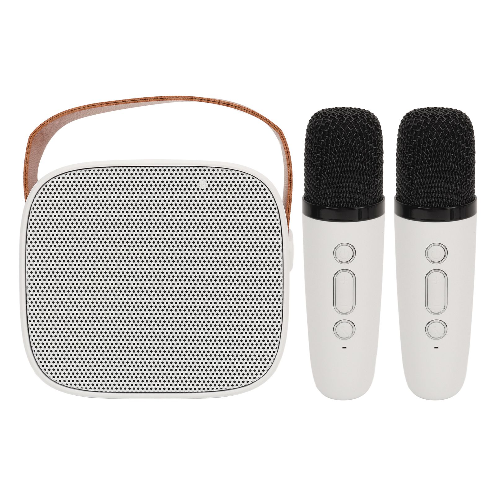 

P2 Mini Karaoke Machine Портативная Bluetooth-колонка с беспроводным микрофоном для взрослых и детей, белая