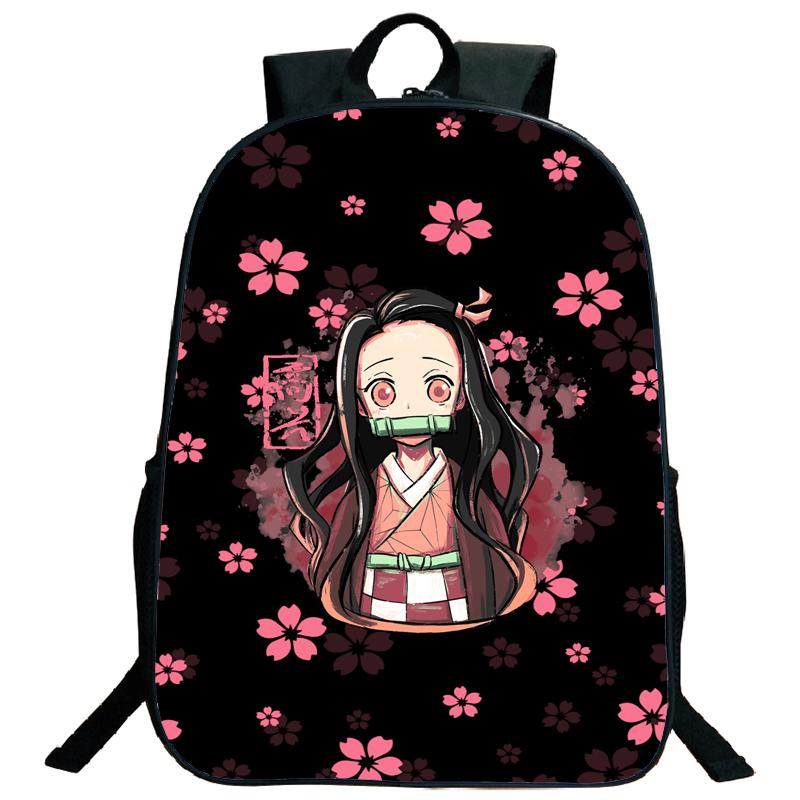 Demon Slayer Backpack Kimetsu No Yaiba Tanjiro Nezuko Kamado Teenarges Schoolbag Laptop Bag Boys Girls Rucksack Travel Shoulder Bags