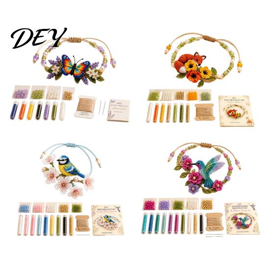 Creative Craft Kits for Adults DIY Beaded Bracelet Making Kit, Beginner-Friendly Animal Bead Kit Beadwork Jewelry Crafting Set Adults, Lovers