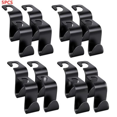 6/5/2 stuks Autostoel Hoofdsteun Haak Hanger Opberger Organizer Universeel voor Handtas Portemonnee Jas passend Universeel Voertuig Auto S