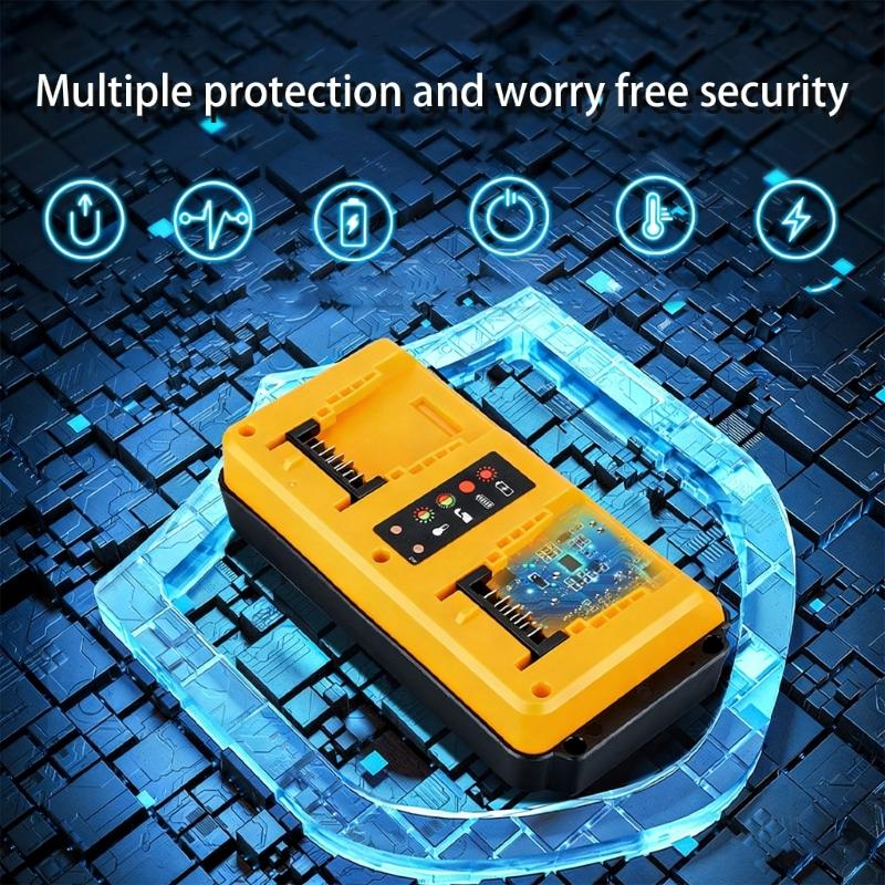 Battery Adapter Charging Solution Double Port Power Charging Base for Various Devices Waterproof Cable Small Design
