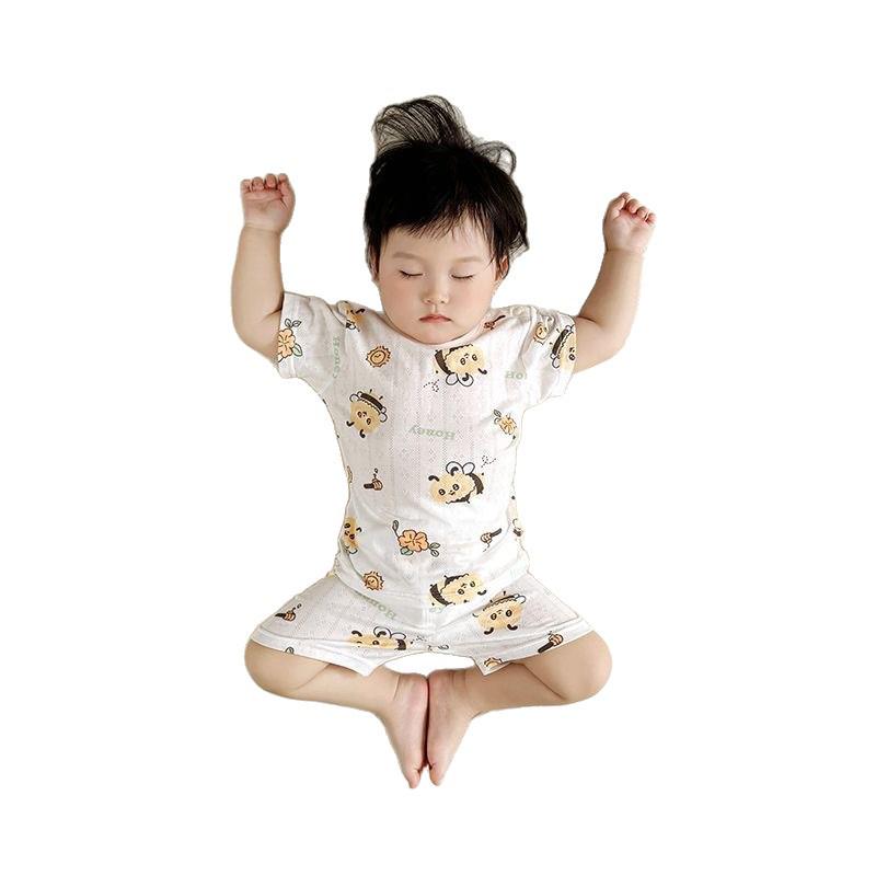 Summer Baby Pajama Set: Short Sleeve & Shorts for Infants