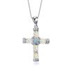 European and American Style Pendant with Cross and Diamond Necklace Exquisite