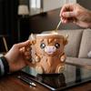 Reusable Highland Cow Ice Pint Holder with Antifreeze Handle 3D Printed Ice Cream Pint Containers Highland Cow Lovers Gifts